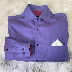 Hugo Boss | Button Dress Shirt Iridescent Blue Purple